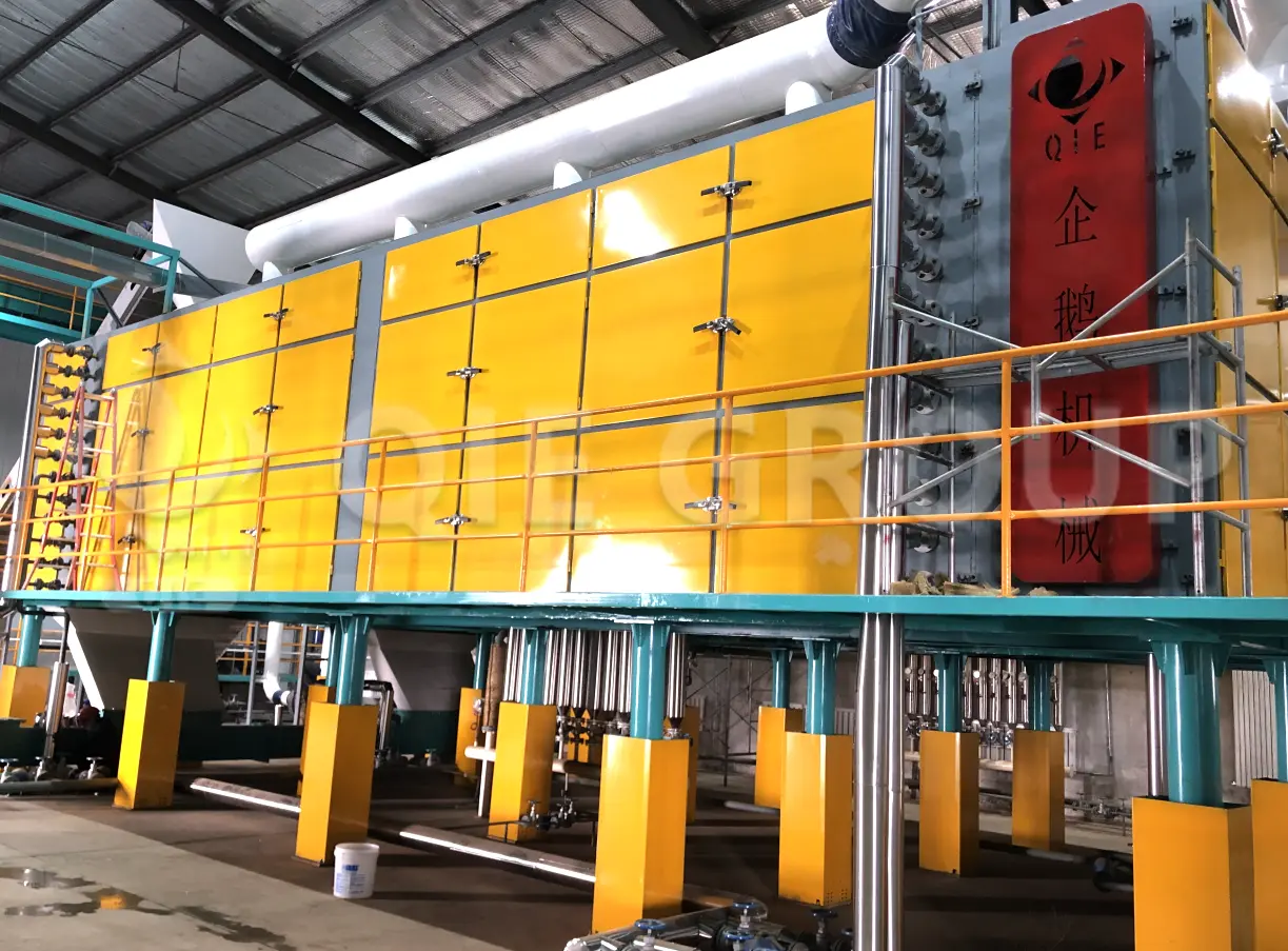 Secador de cadena de pretratamiento de salvado de arroz para el control de la humedad antes de la extracción con solventes