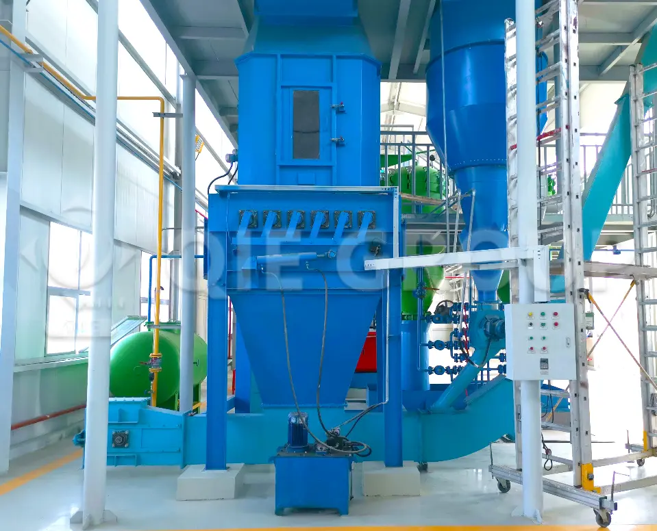 Taller de pretratamiento de semillas de algodón equipado para la limpieza, el laminado y el acondicionamiento antes de la extracción del aceite.