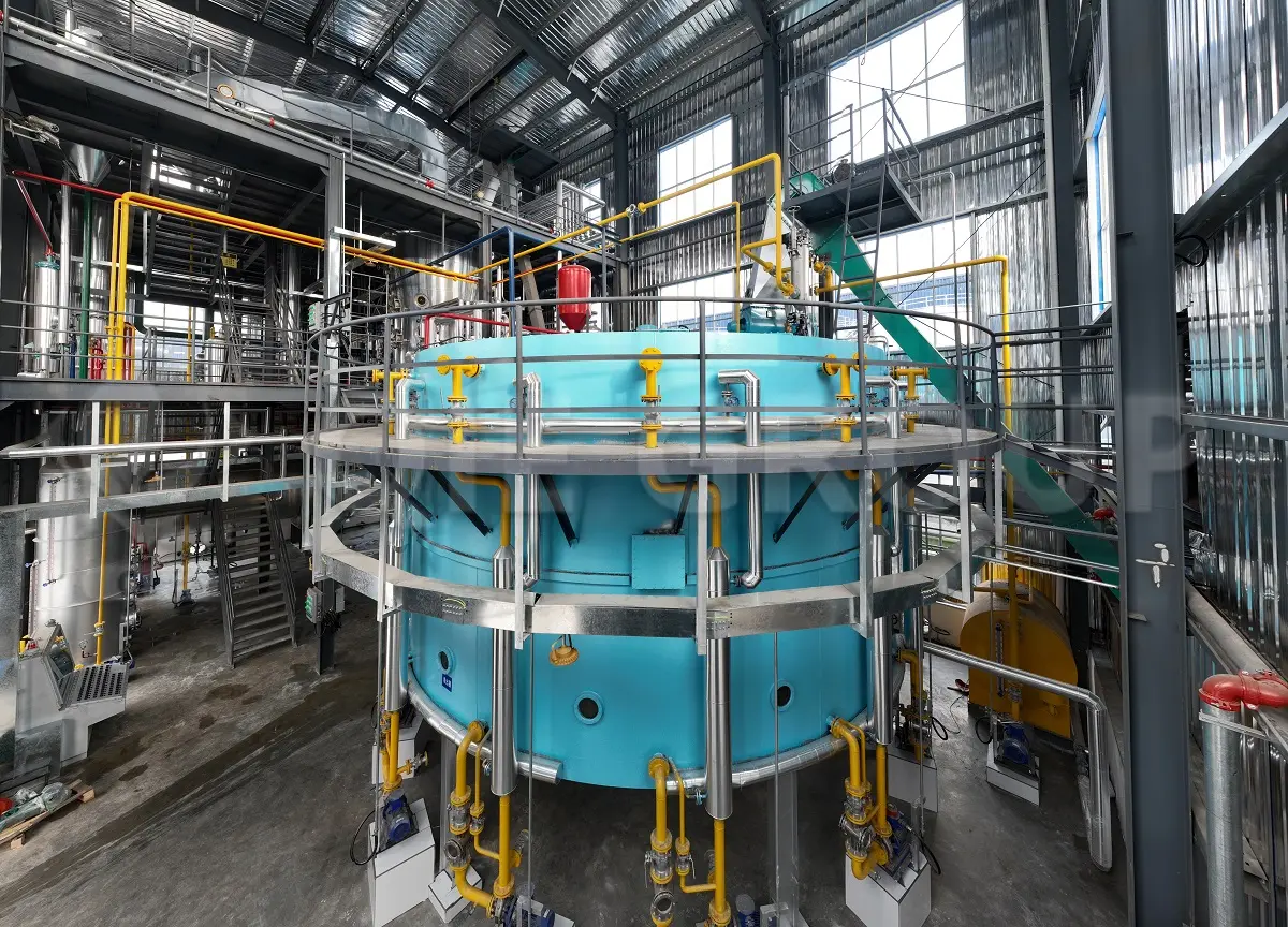 Extractor de aceite de soja por disolventes