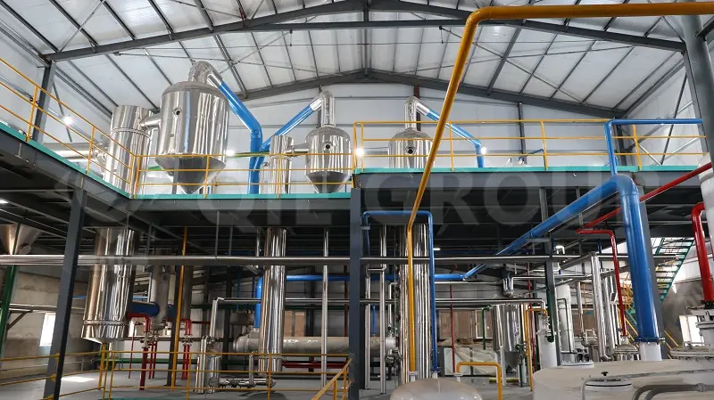 Planta de refinación de aceite de salvado de arroz para la producción de aceite de salvado de arroz refinado de alta calidad mediante un proceso de refinación completo.